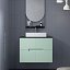 Mueble de baño Kamet suspendido 2 cajones con lavabo sobre encimera